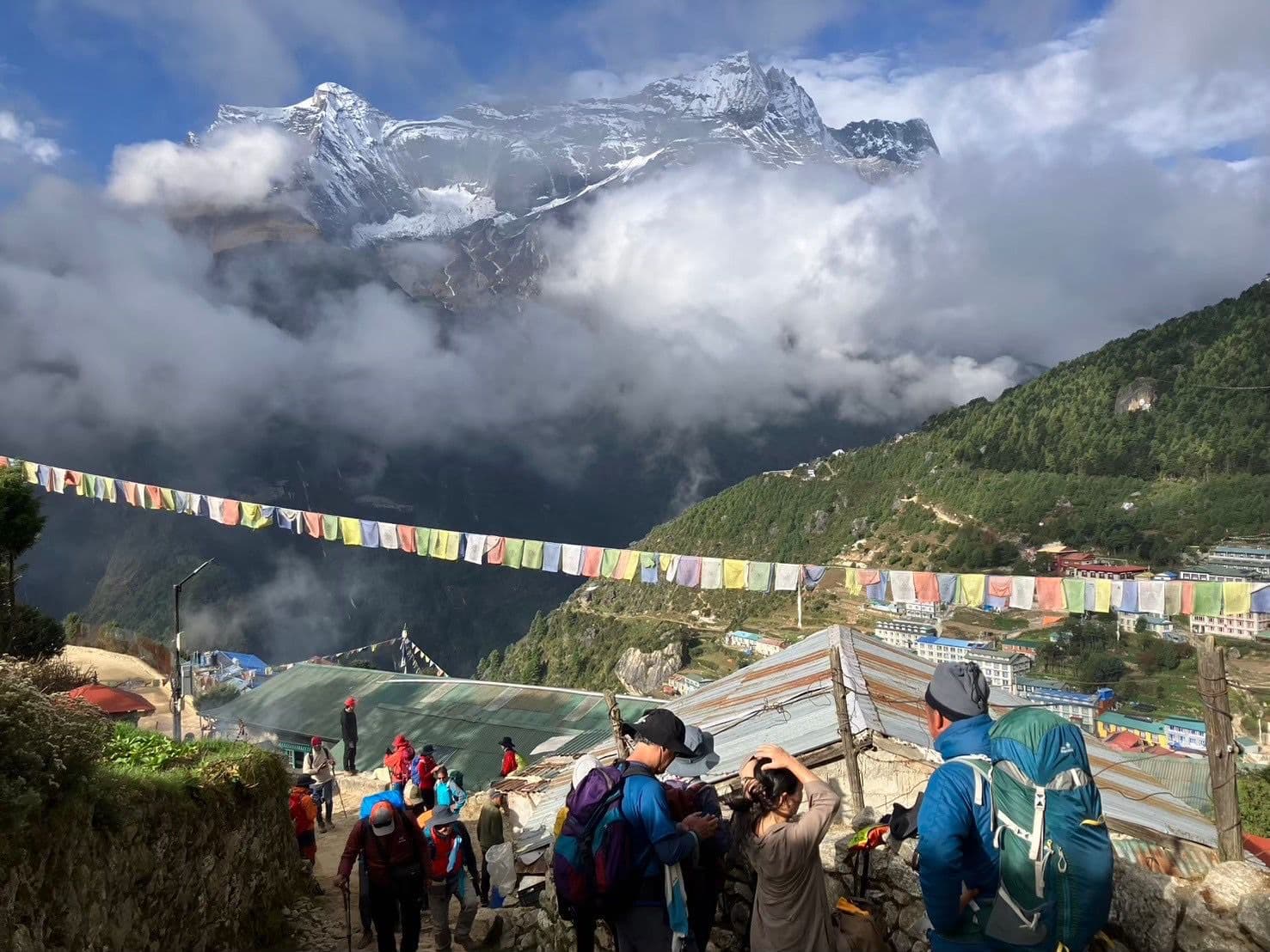 Travellers at Namche Bazaar