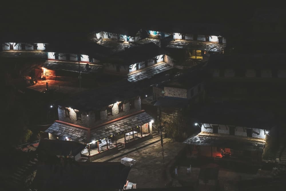 Ghandruk Village at night