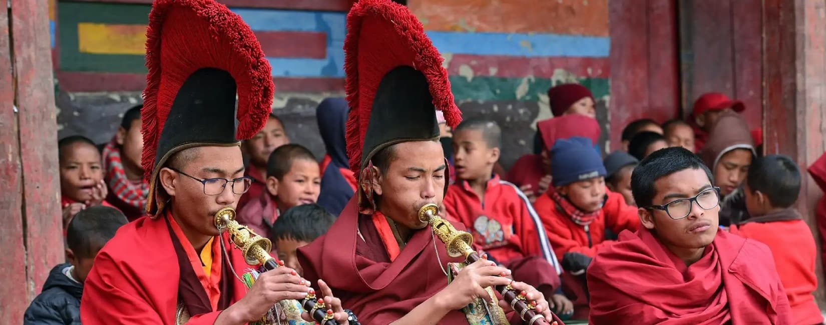 Group of local performers during the Tiji Festival