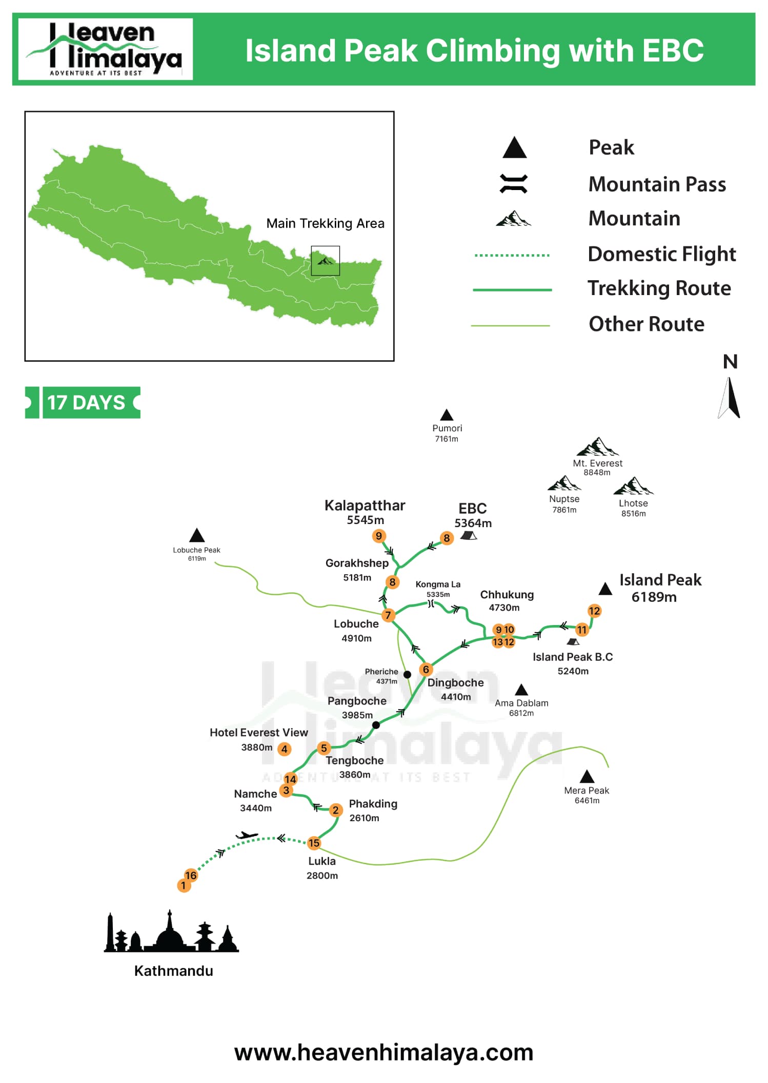 Annapurna Circuit Trek Map