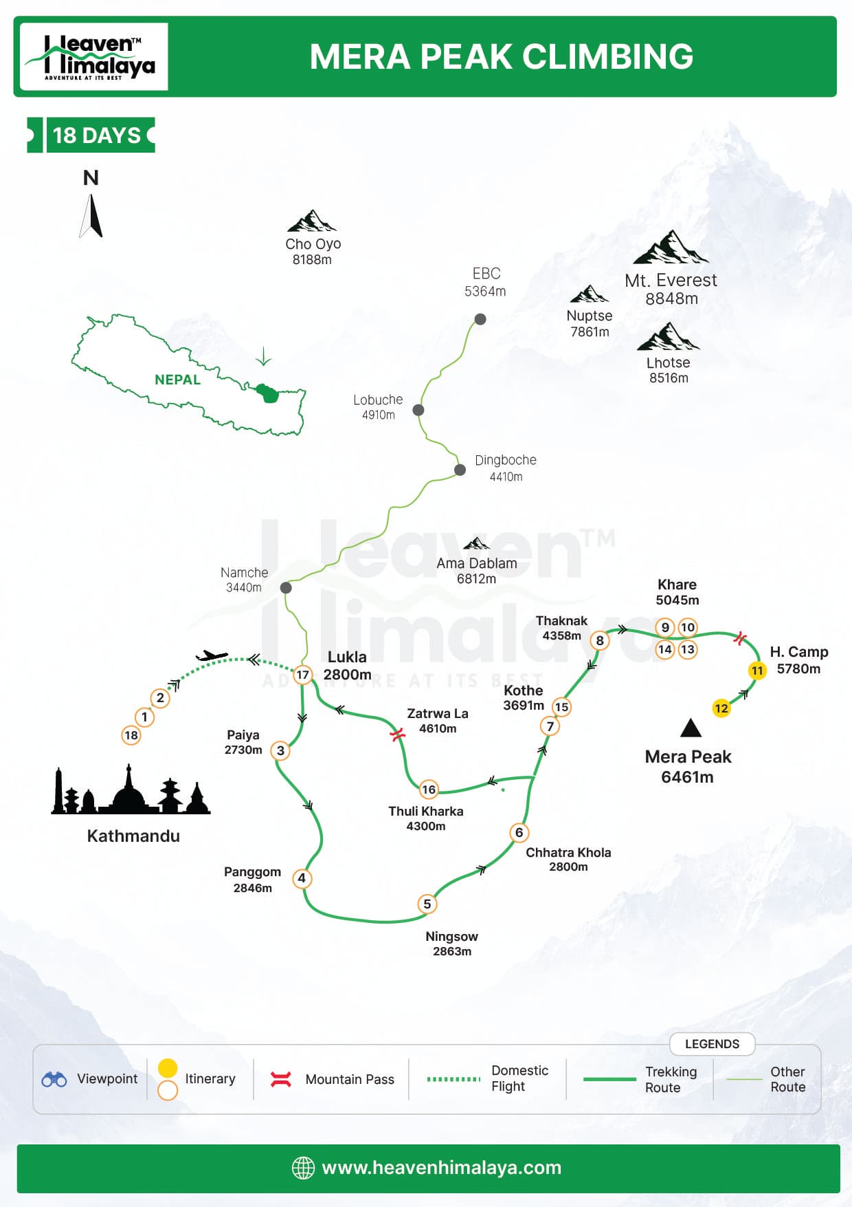 Mera Peak Climbing Map