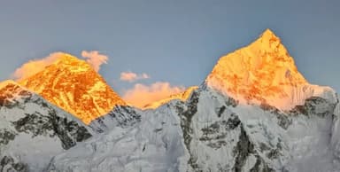 Mount Everest In The Morning Sun