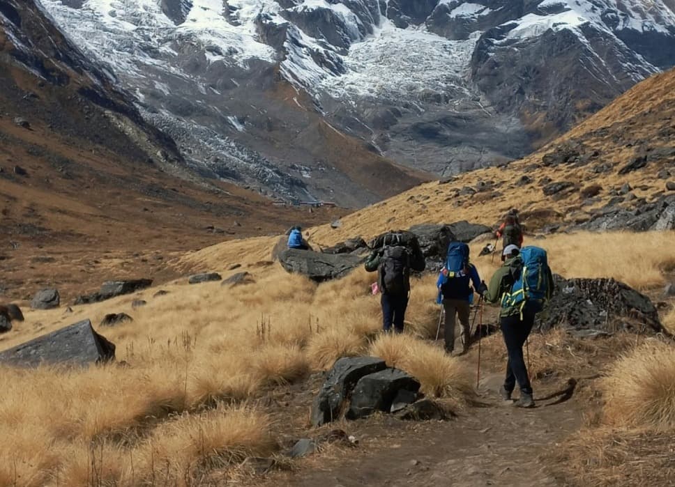 On the way to Annapurna Base Camp