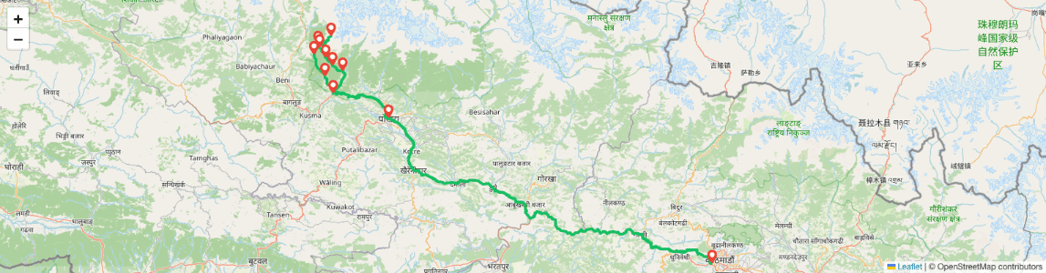 Khopra Ridge Trek Map