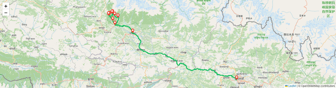 Mulde View peak trek Map